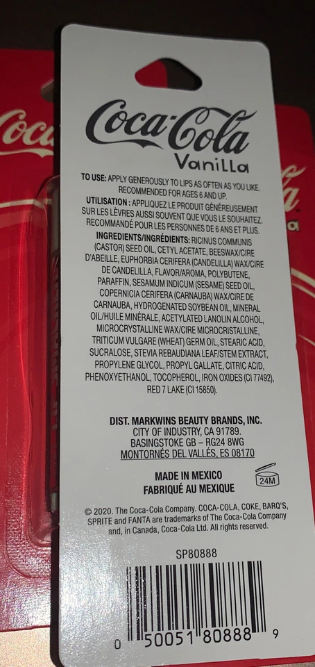 可口可乐唇香草润唇膏口味套装 3 英寸 — 第 3/3 张图片