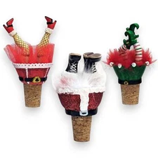Christmas Wiggle Legs Wine Bottle Stoppers
