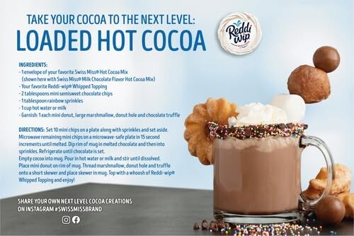 Swiss Miss DARK Chocolate Hot Cocoa Mix, 8 Envelopes 10 Oz Add Hot