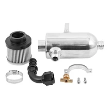 Silver Dual Baffle Catch Can Kit For 2017-2024 2019 Can-Am Maverick X3 Turbo