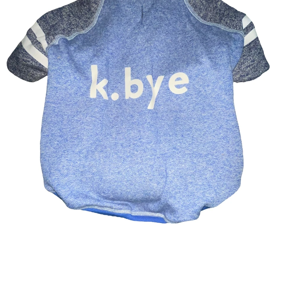 NWT Top Paw Blue K Bye Fleece Lined Hooded Pullover Sweatshirt Winter Dog L - Image 3 of 4