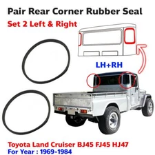 For Toyota Land Cruiser FJ45 Pickup 1976-80 Rear Corner Glass Rubber Seal Pair