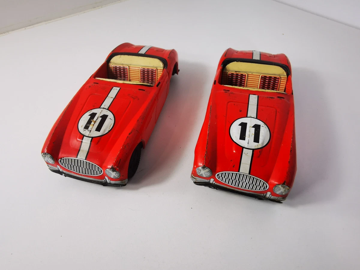Ancien vintage jeux, jouet Joustra en tôle et plastique 24 du Mans  Michelin