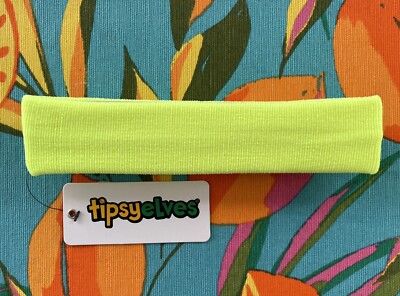 Tipsy Elves Neon Yellow Terry Cloth Elastic Athletic Sweat Headband