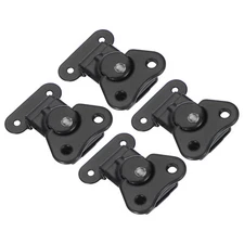 4Pcs Steel Spring Loaded Butterfly Twist Latch 2"x1.5" Black