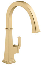 Kohler K-23833-2MB Riff Single Hole Wet Bar  Prep Sink Faucet, Brushed Brass