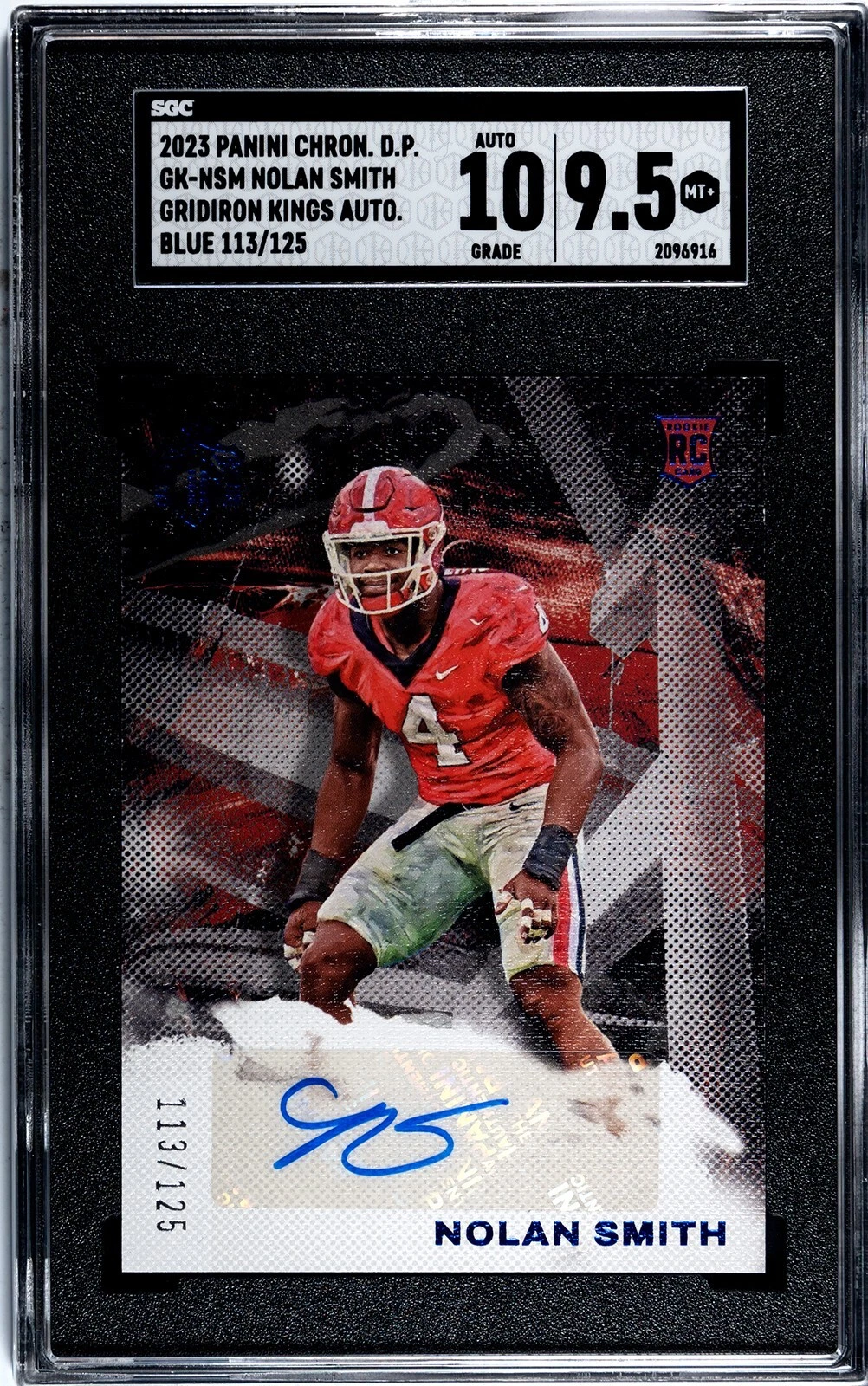 Nolan Smith Panini Chronicles Draft Picks Gridiron Kings Rookie Autographs #GKNSM Base