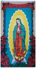 Our Lady Of Guadalupe Roses Vertical 3x5 3'x5' Premium Quality Poly Flag FI 