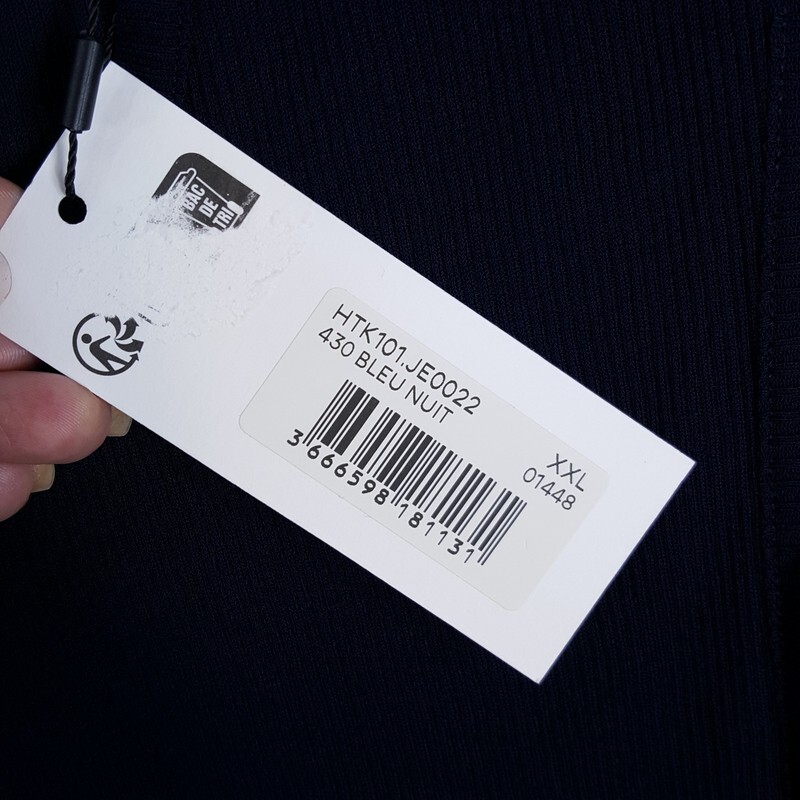 AMI Shirt Mens XXL Navy Pullover Crew Tank Top Mesh Sheer Stretch $305