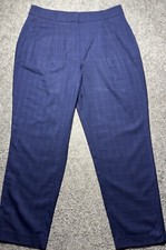 Nine West Blue Block Career Dress Pants Women's Sz 12 Straight Leg Pants