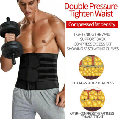 Sweat Sauna Belt Waist Trainer Body Shaper Compression Workout Shapewear For Men