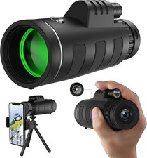 40X60 High Definition Monocular Telescope Smartphone Adapter BAK4 Prism FMC Low