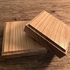 Solid Oak Square Plaque Sign Blank Wooden Decoration Plinth Craft Stand 60mm