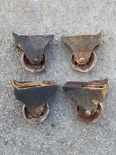 Antique Vintage "Baby" Safe Caster Wheel Set