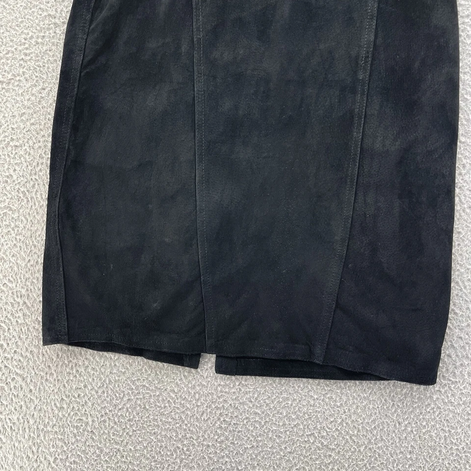 Falda De Colección Caspezio Gamuza Cuero Mujer 5/6 Forrada Negra Y2K Grunge Wimsicore Foto 4 de 4