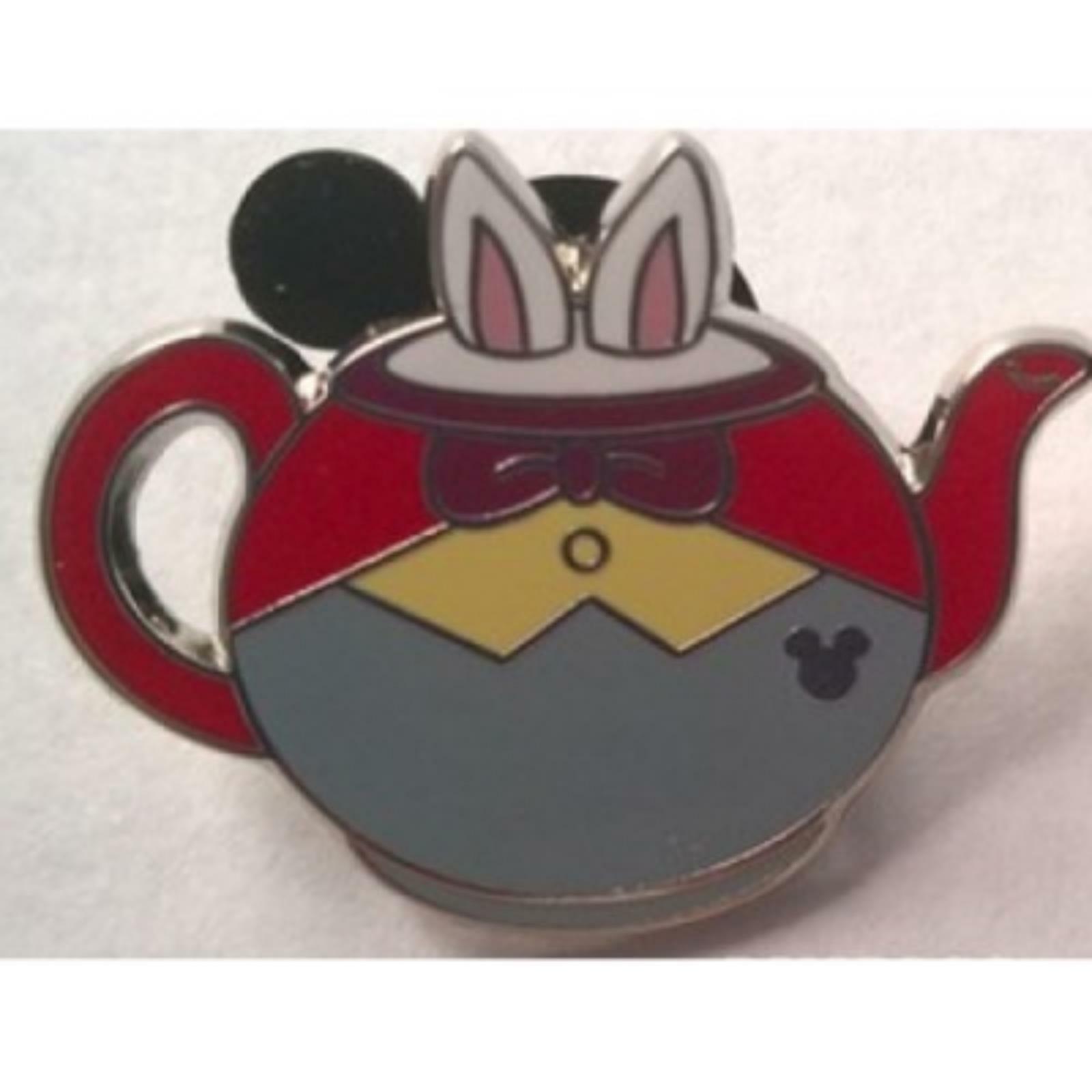 Disney Pin  Alice in Wonderland Teapot White Rabbit DLR 14 Hidden Mickey 102285