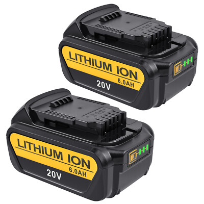 2Pack 6,0Ah 18V/20V Akku für Dewalt DCB180 DCB182 DCB184 DCB200 DCB205 DCB204