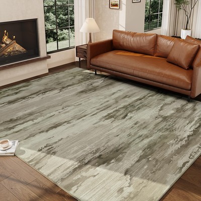 AMOAMI-Modern Abstract 9x12 Area Rug Neutral Rug -Washable Rugs Non Slip Rugs...