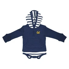 Two Feet Ahead NCAA California Golden Bears Baby Striped Hooded Sweatshirt Cr...