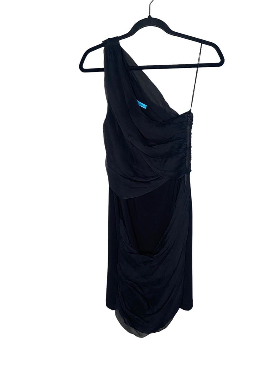 alice and olivia one shoulder goddess dress Alice + Olivia Wrapped Goddess Grecian One Shoulder Draped Dress Dusty Pink  M 6
