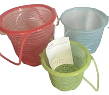 Prepology 3-Piece Collapsible Silicone Strainer Set ALL PINK Picture 4 Reference