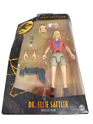 Mattel Jurassic Park Amber Collection Dr Ellie Sattler 6'' Figure NEW See descrip