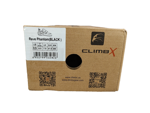 Climb X Rave Phantom Black Men's 8.5 Women's 9.5 Climbing Shoes Black - Picture 16 of 18