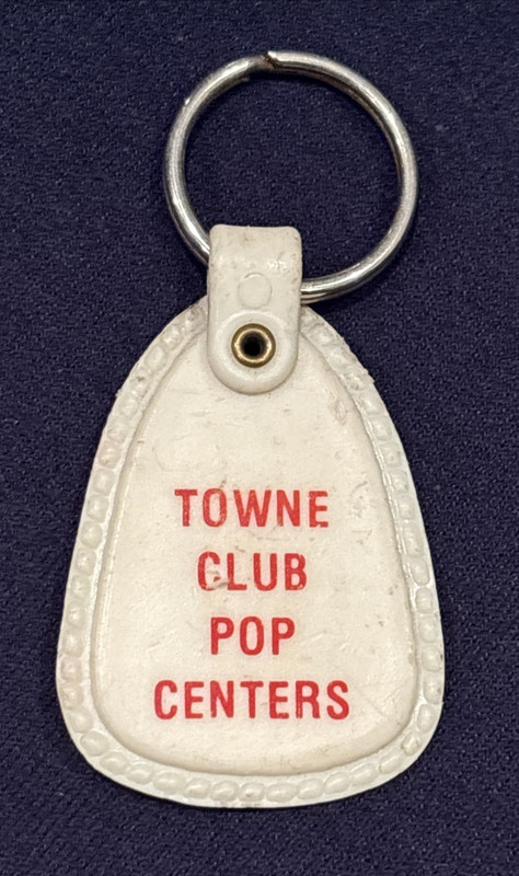 Vintage town club pop advertising keychain