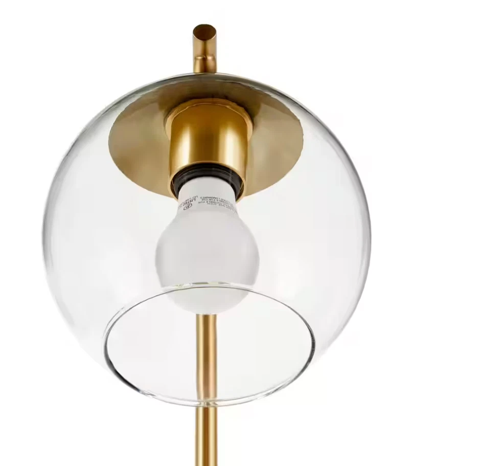 Hampton Bay AF47012U Frazier 21.5 in. Antique Brass Table Lamp with USB Port - Image 4 of 4