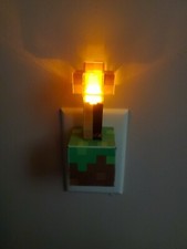 Thinkgeek Minecraft Lighted Red Stone Torch USB Nightlight 2015 Tested-works
