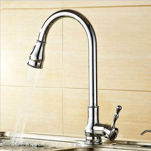 Kitchen Sink Pull Out Swivel Mixer Faucet 2 Way Brushed Nickel/ORB/Chrome Taps - Picture 4 of 12