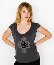 NEWTG 6322 American Apparel yoga OM AUM Sanskrit shirt