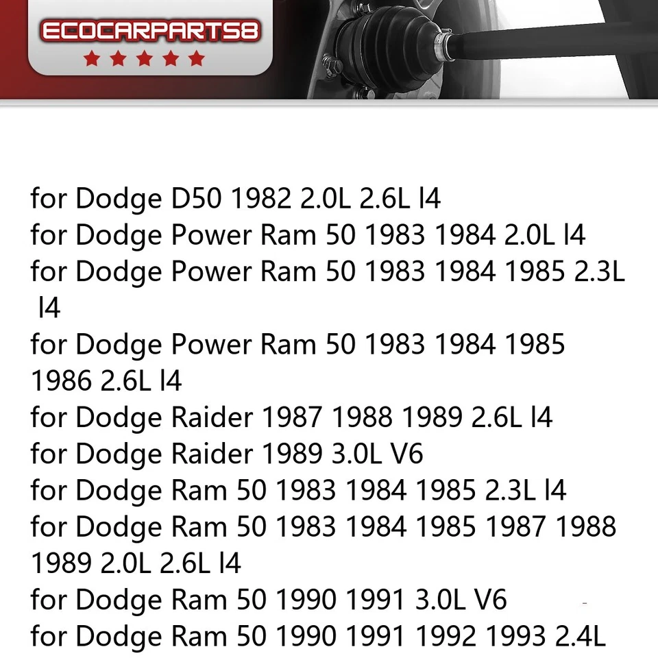 Trakmotive 前左前右 CV 轴轴适用于道奇 D50 1982 2.0L 2.6L l4 — 第 3/4 张图片