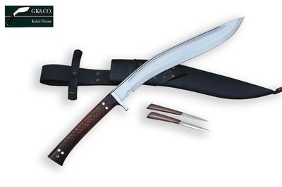18'' Blade Siru Short Full Tang with 9 Handle Khukuri Handmade blades in Nepal GK