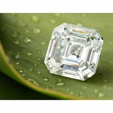 Asscher Cut 8 Ct Lab Grown Loose Diamond Fancy D Color CVD VVS1 Clarity