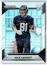 2016 Panini Prizm Nick Vannett Silver RC Seattle Seahawks Ohio State Buckeyes
