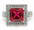 4CT Heat Treated Rubellite Tourmaline 925 Sterling Silver Ring Jewelry Sz 7 F8-2 — photo 1