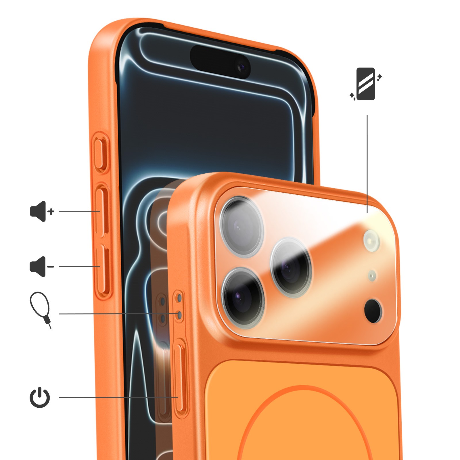Coque rigide iPhone 17 Pro anti-choc et sa vitre caméra en verre trempé - 3