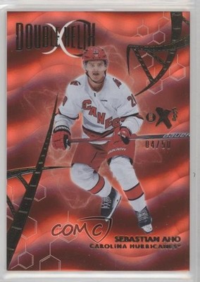 2023 Skybox E-X 2000 Double Helix Red Achievement 4/50 Sebastian Aho #DH-16 0v41