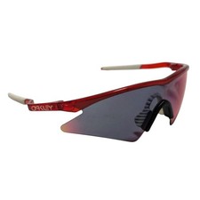 Lunettes de soleil Oakley monture M modèle ancien rouge cadre blanc transpare...