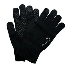 Nike Men's Knit Tech and Grip 2.0 Graphic Gloves Touch Screen Black Size S/M New