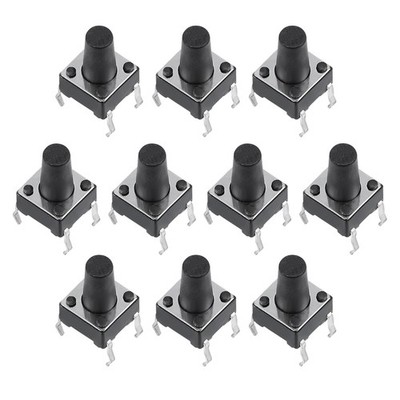 10Pack 6x6x9.5mm Panel PCB Momentary Tactile Tact Push Button Switch DIP