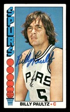 1976-77 Topps #19 Billy Paultz signed autograph GVG, creased, blue sharpie BND