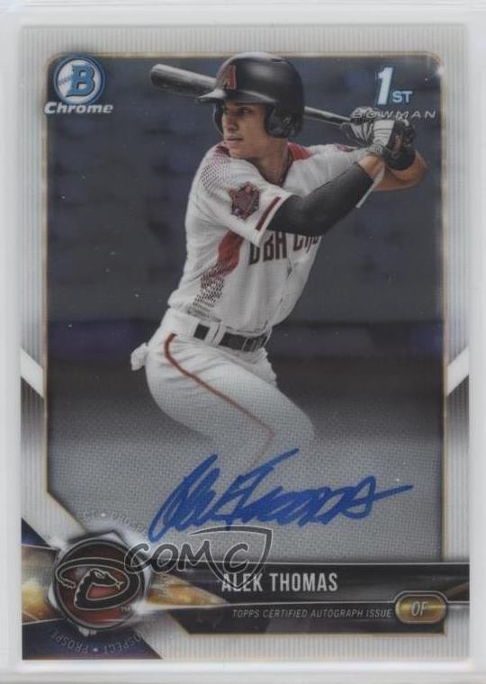 2018 Bowman Draft Chrome Draft Pick Auto Alek Thomas #CDA-AT Auto 0kr0