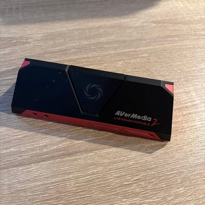 AVerMedia Live Gamer Portable 2 C878 Video Capture Device Black Red Used
