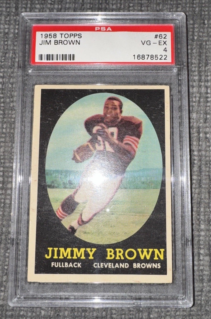 1958 Topps - Jim Brown #62 (RC) PSA 4 Awesome Card!!