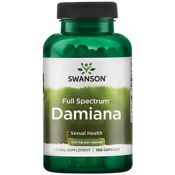 Swanson Damiana Turnera Diffusa 510Mg - 100 Kapseln Libido Energie Pflanzlich-image
