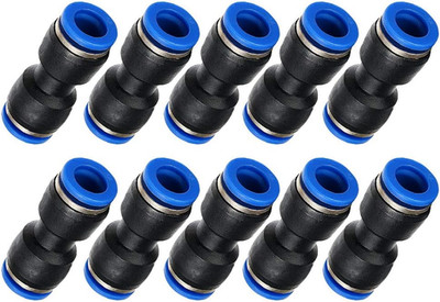 Metalwork Plastic Push to Connect Straight Union Pipe Tube Fitting, 6Mm OD X 6Mm