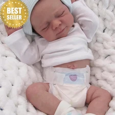 18in Full Silicone Reborn Baby Girl Doll Lifelike Newborn Washable Vinyl Body