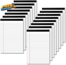 White Legal Pads 5X8 Small Note Pads 5X8 College Ruled Paper Tablets 15 Pack